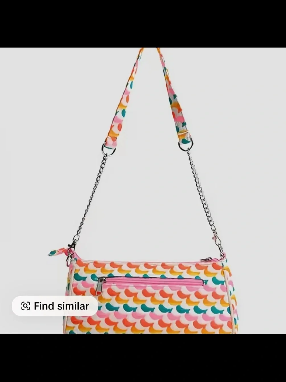 Embroidered Beaded Butterfly Crossbody Bag - Pink Multicolor Accent